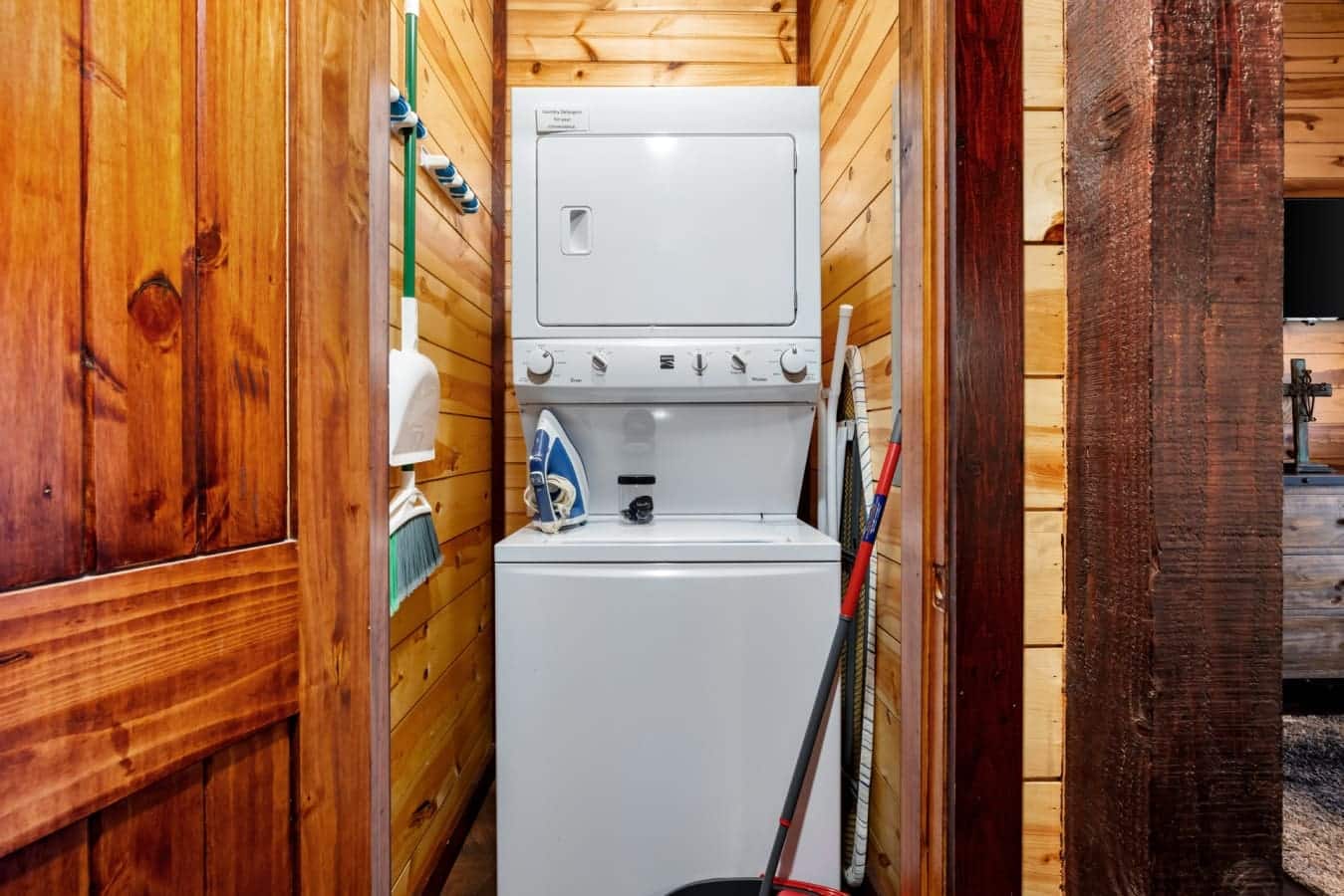 Convenient laundry room equipped to make longer stays comfortable and hassle free