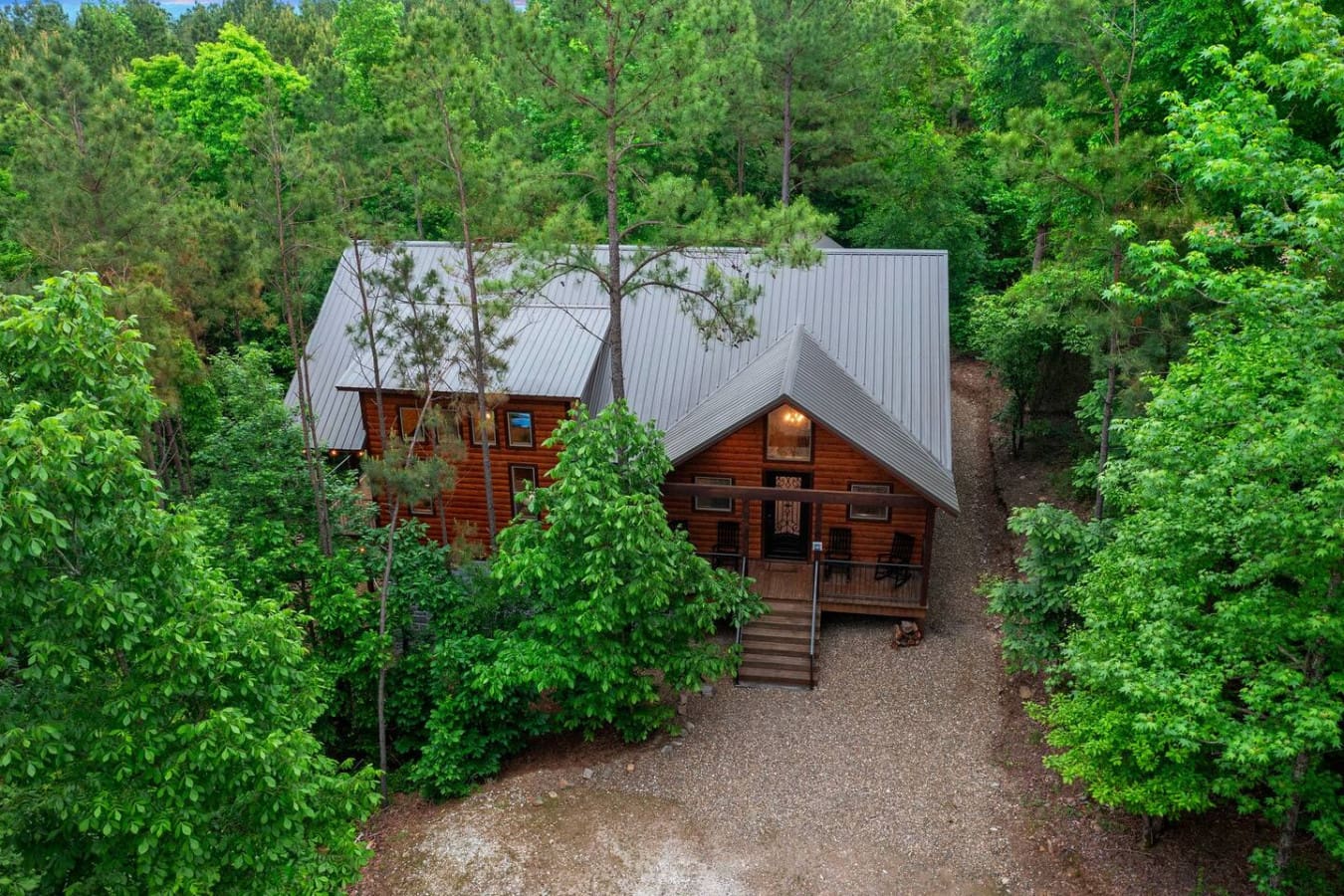 A rustic retreat surrounded by nature.