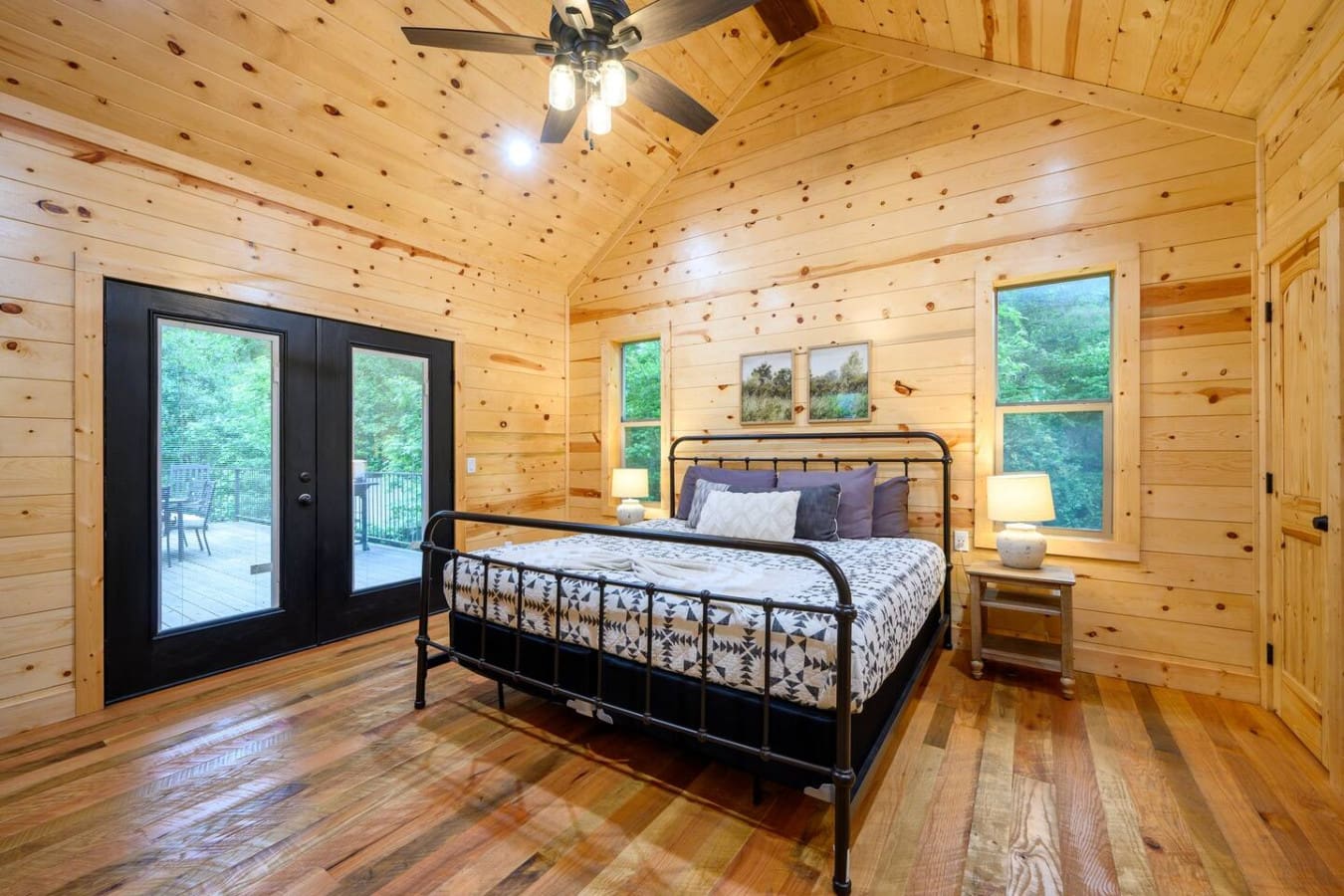 Cozy up in rustic comfort.