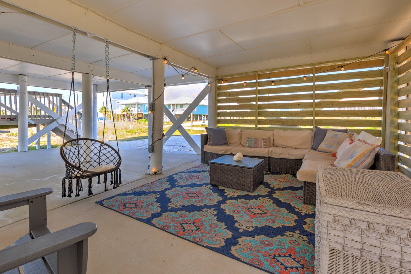 Nature meets comfort on your private deck.