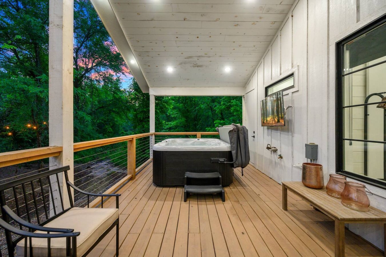 Soak your cares away under the starsu2014relaxation begins right here.