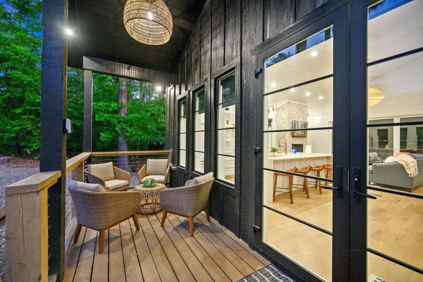 The perfect spot for your morning coffee or evening wind-downu2014surrounded by peace, privacy, and tall trees.u201d