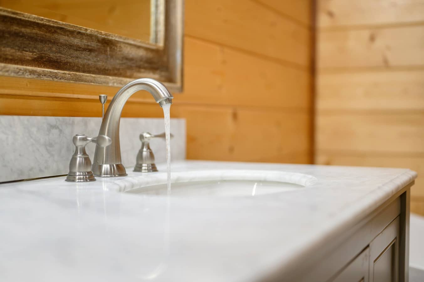 Clean and bright sink area designed for easy morning routines.