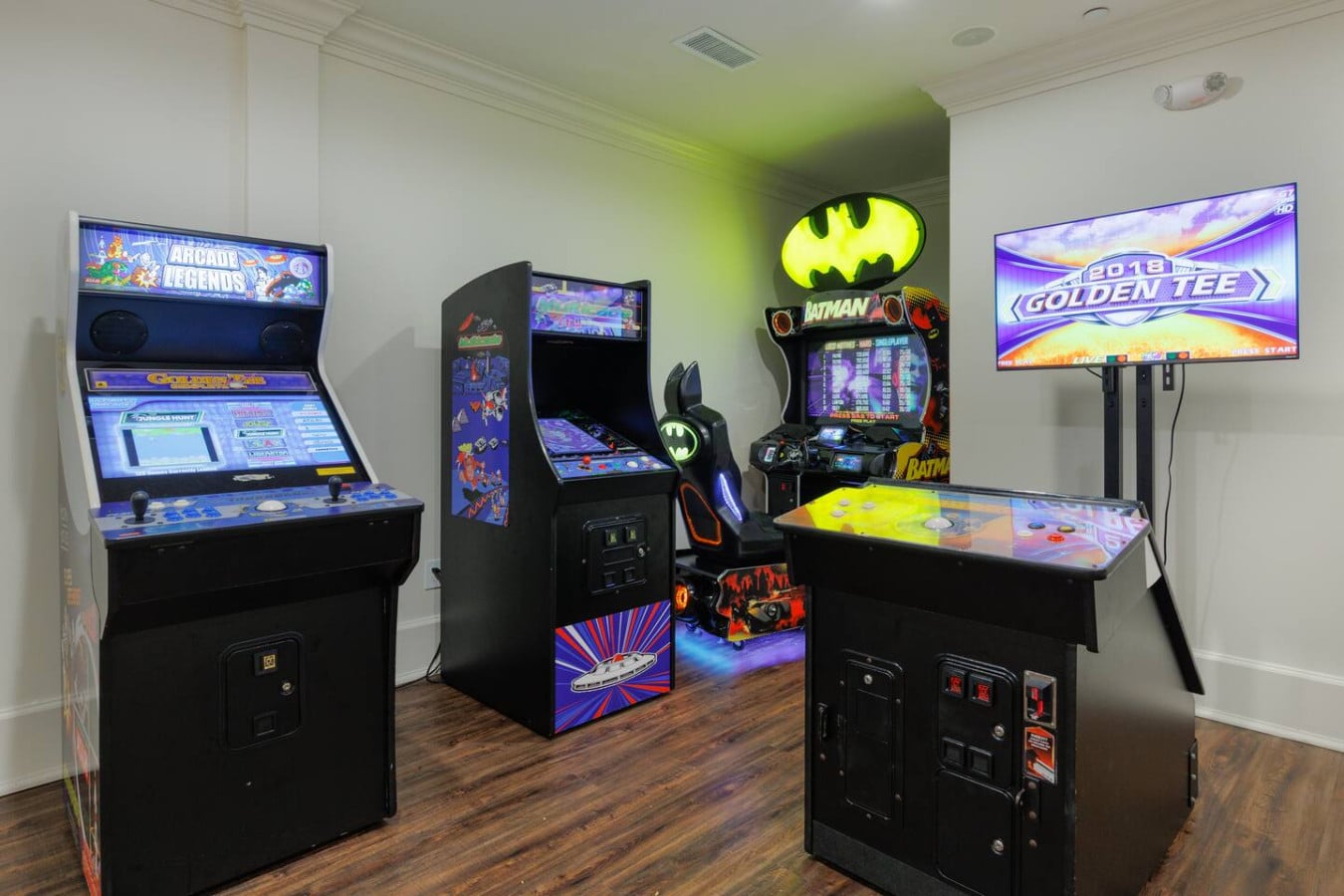 If you've got a competitive streak, this game room is basically your personal arcade paradise.