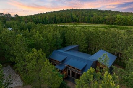Our cabin offers a bird's-eye view of the serene wilderness below.