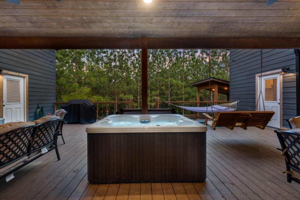 Let the warm waters of our hot tub wash away your cares and leave you feeling refreshed and renewed.