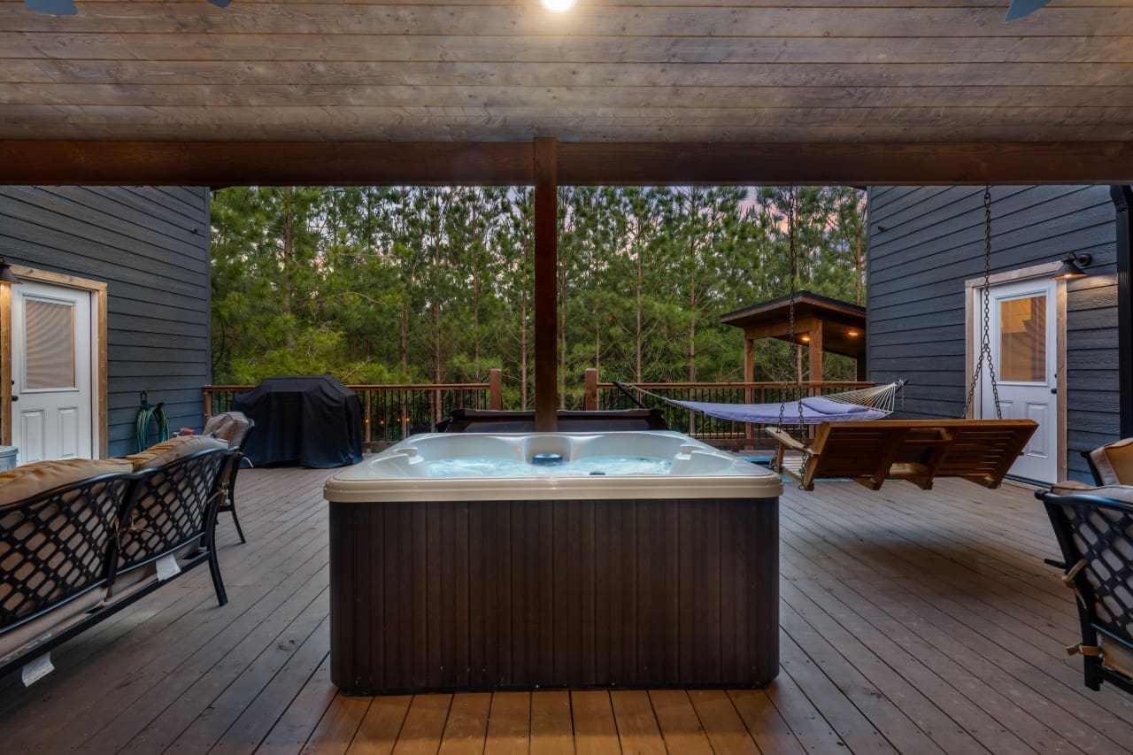 Let the warm waters of our hot tub wash away your cares and leave you feeling refreshed and renewed.