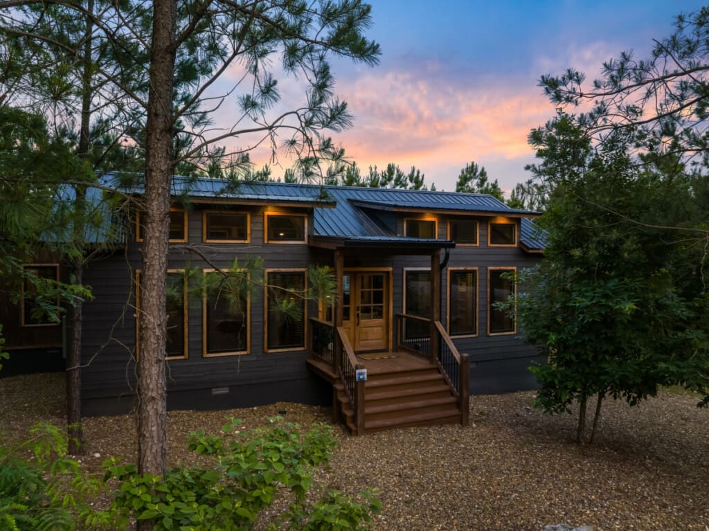 Step into nature's embrace with the stunning outside view from our cabin