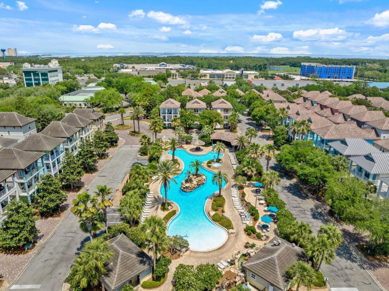 From your front door, you've got a resort-style pool complex that practically wraps around your place like it was designed just for you and your crew.