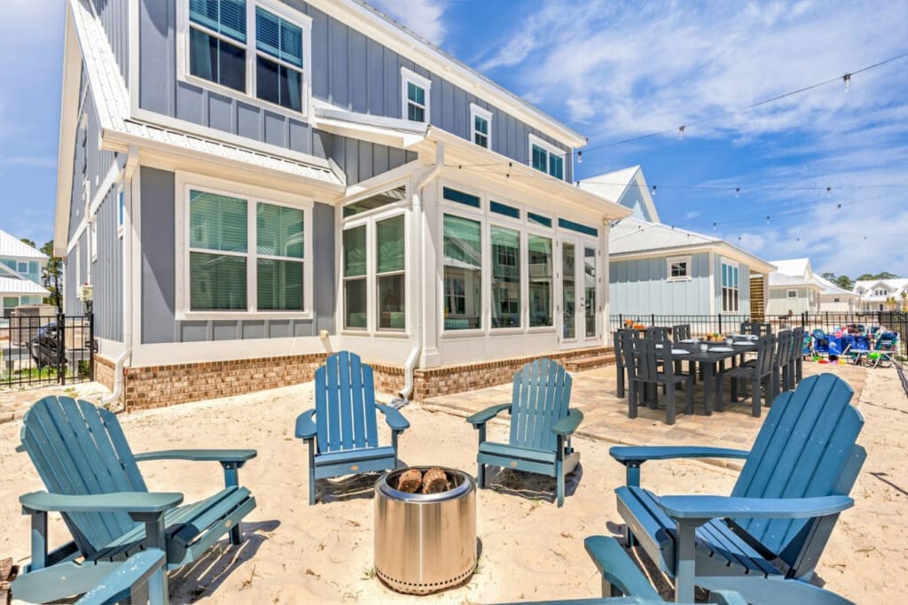Grab a seat by the fire pit with your crew and watch the day fade away with nothing but sand, sky, and good company.
