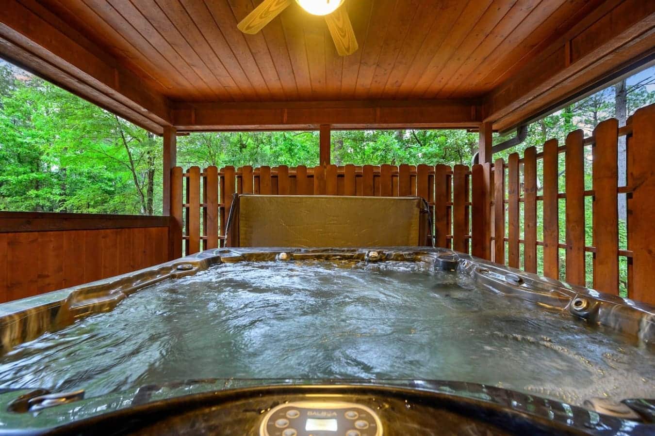 Nothing beats soaking in a hot tub surrounded by trees while the forest just does its thing around you.