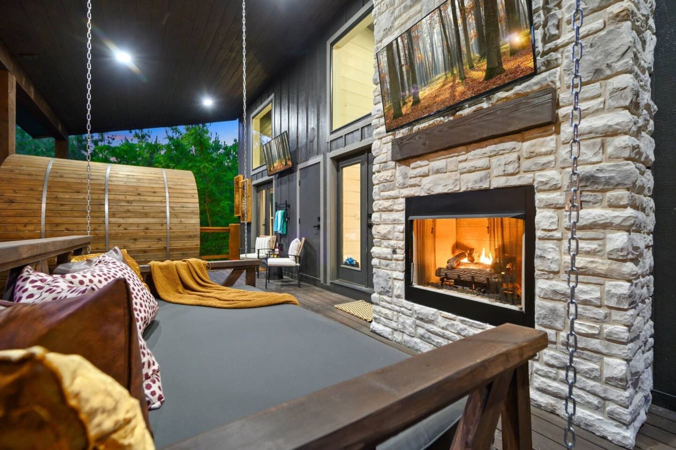 The ultimate outdoor living room setup.