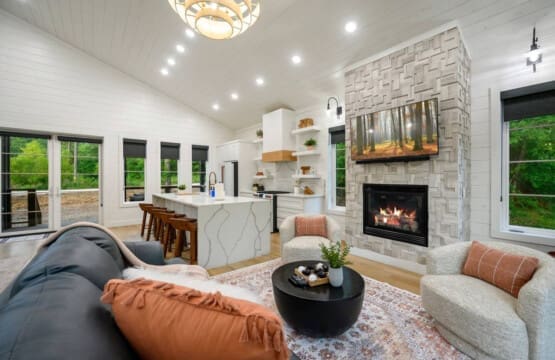 Soaring ceilings, modern touches, and a fireplace that invites you to linger a little longer.