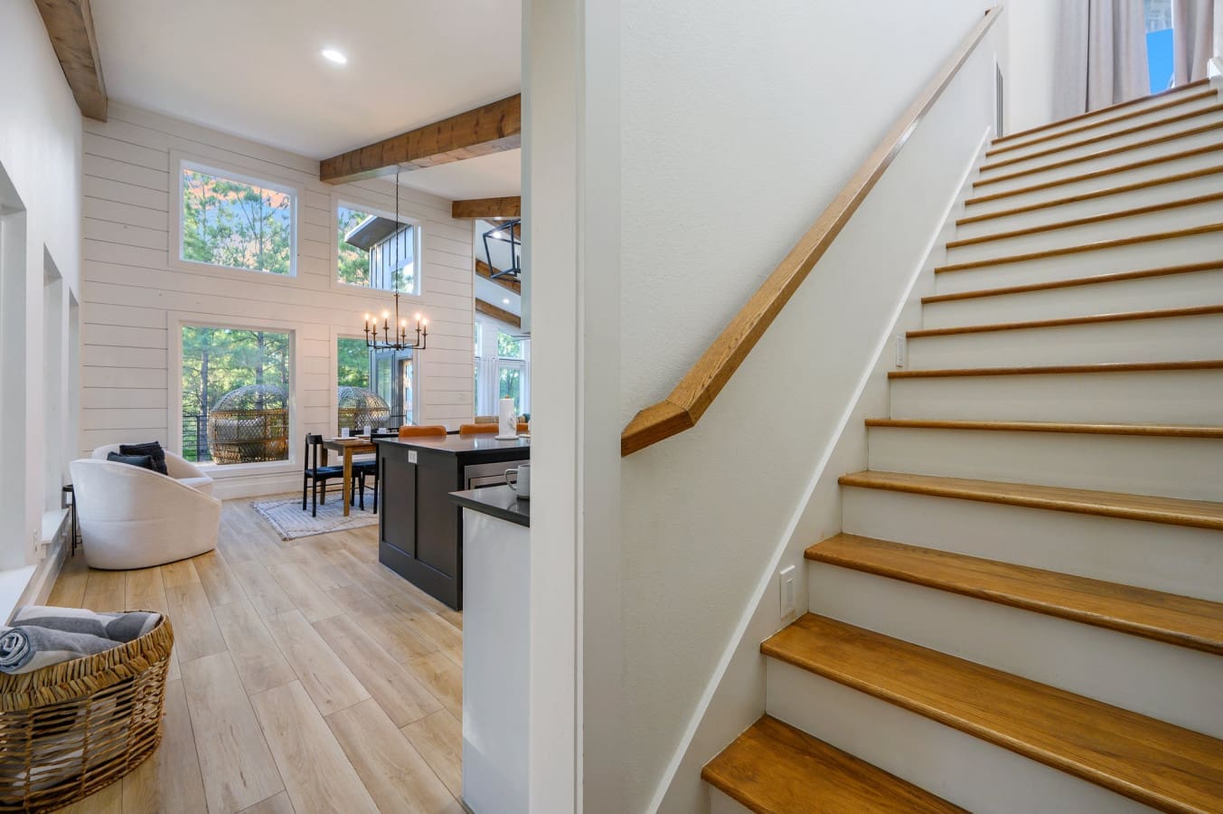 Clean lines, warm wood, and natural light lead the way