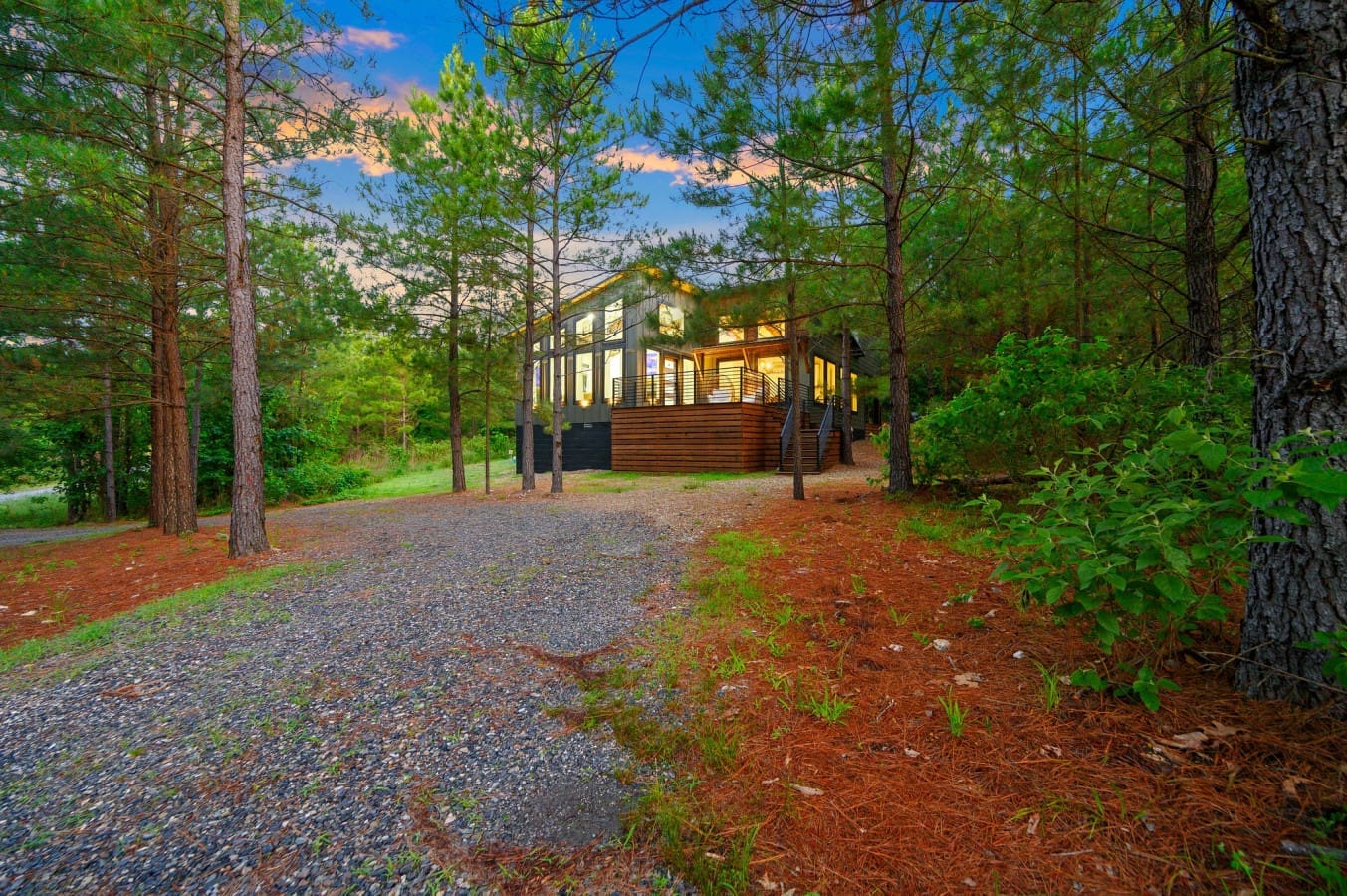 A winding path to stillness, nature, and modern comfort.