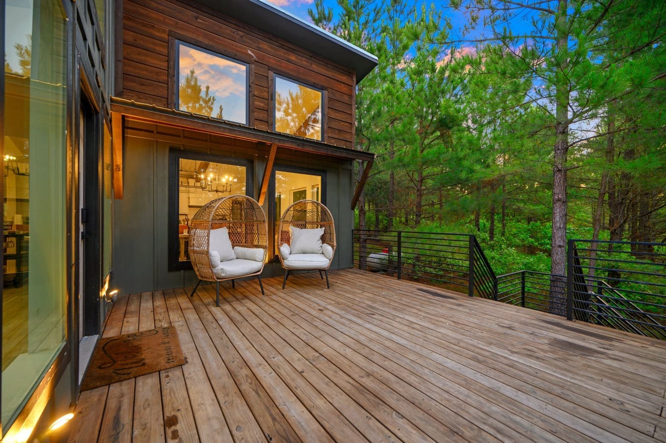 Sway, sip, and soak in the forest views.