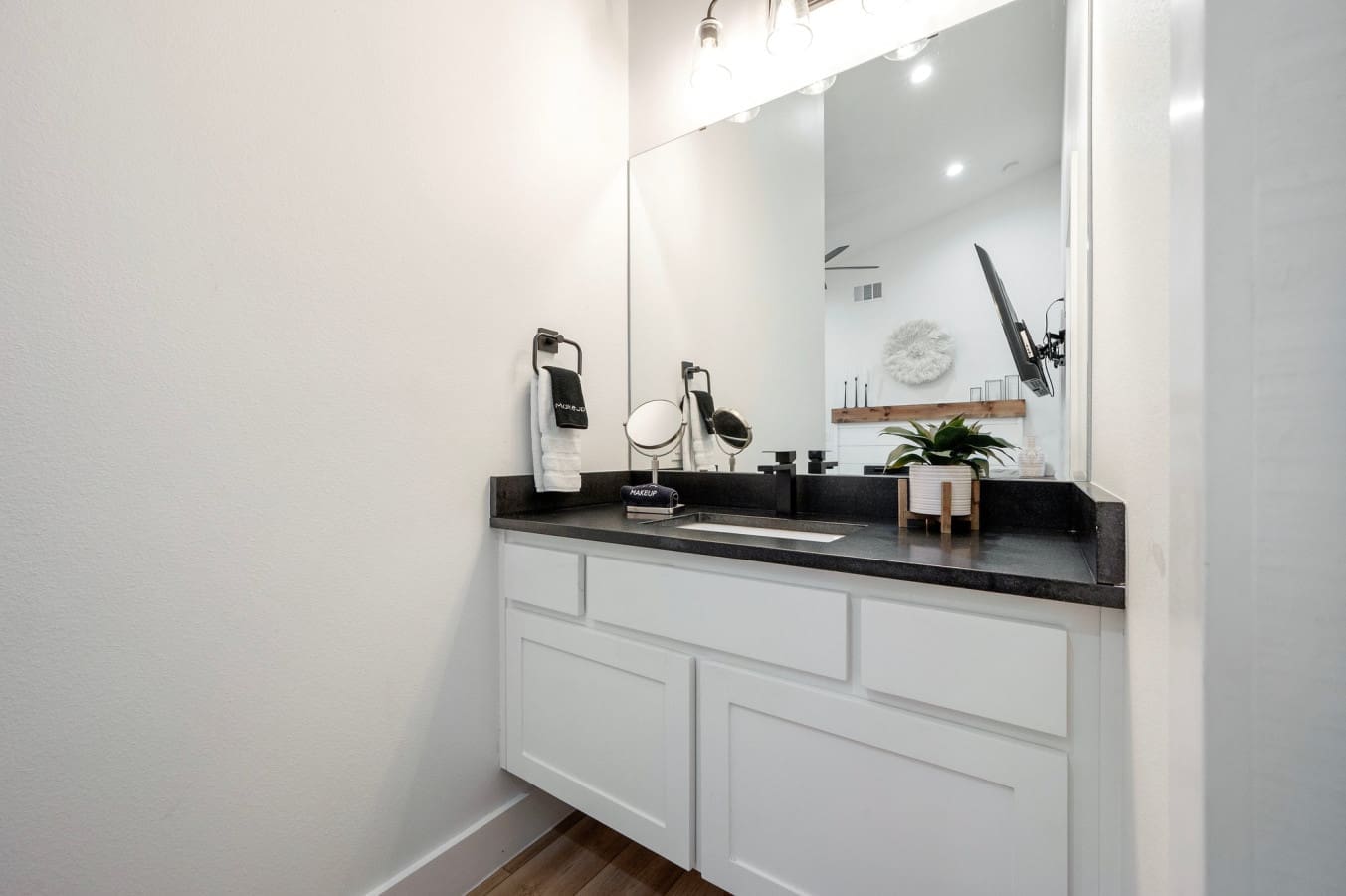Minimalist luxury with a touch of glam