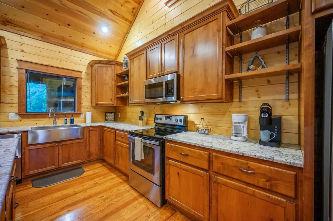 Everything you need to prepare meals or snacks—spacious and inviting.