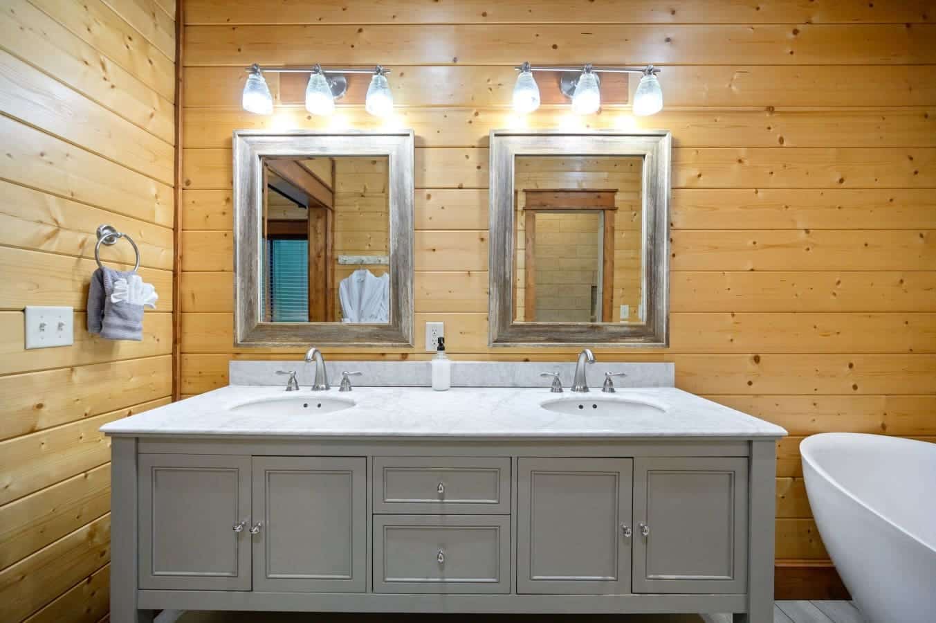Double vanity sinks—morning routines made easier.