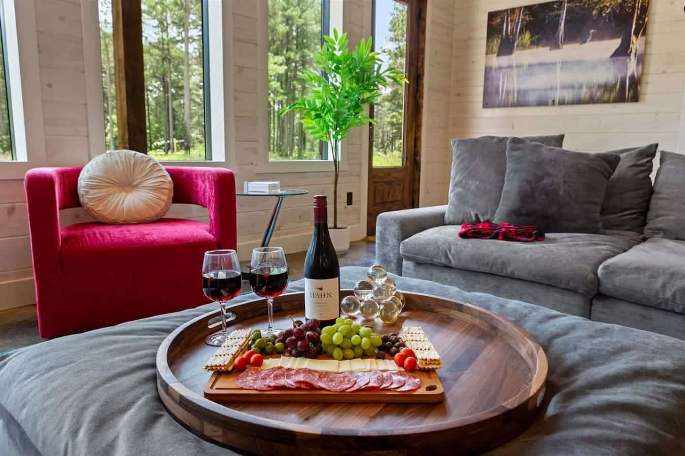 Unwind. Sip. Savor. 🍷✨ Whether it’s date night or just ‘you’ time, this cozy corner with a view is always ready to pour."