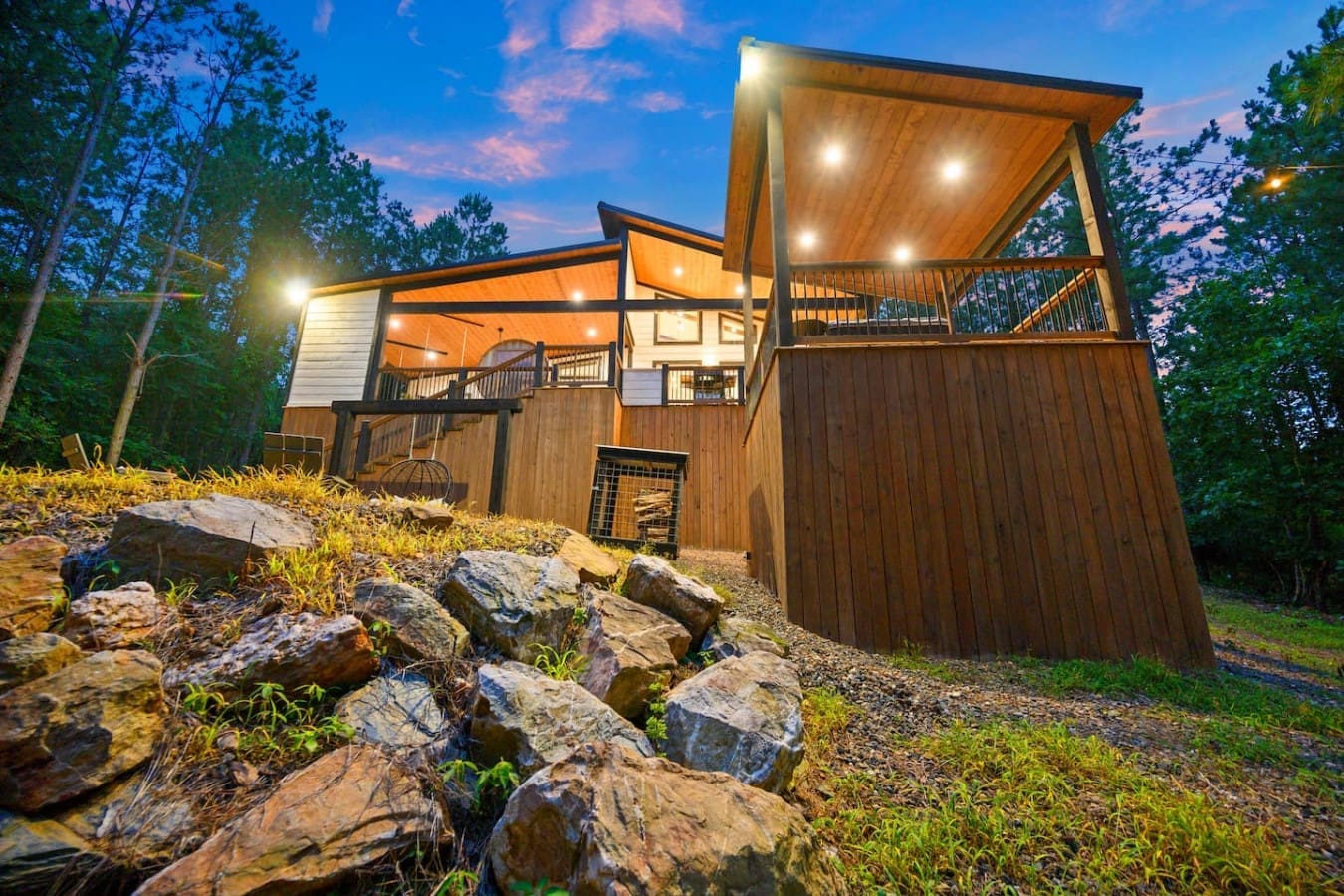 This architectural showstopper practically juts out over the hillside like it's defying gravity, and honestly, you'll spend half your time just staring at those jaw-dropping overhangs.