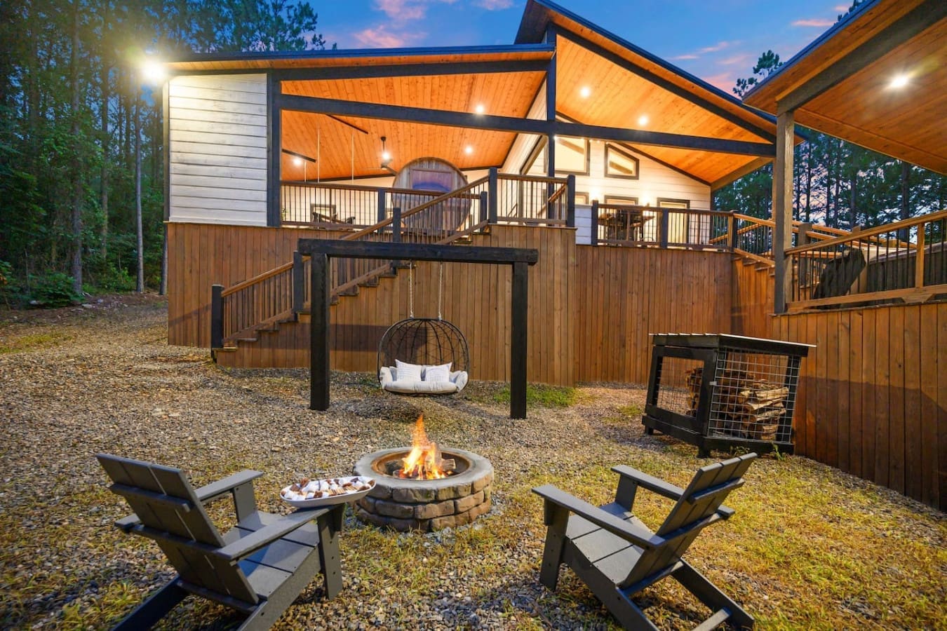 Grab your crew and some blankets—this fire pit setup is basically begging for late-night conversations and serious vibes.