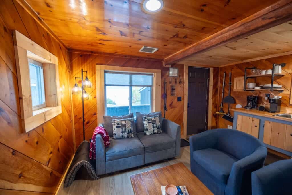 Cozy corners, warm vibes, and lake views