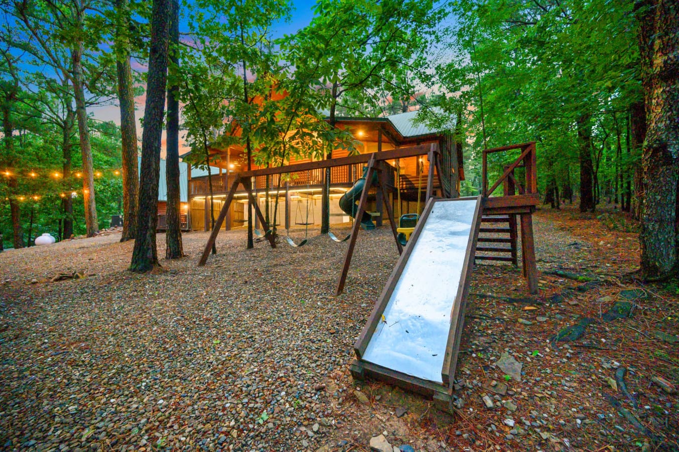 Outdoor play, the cabin way.