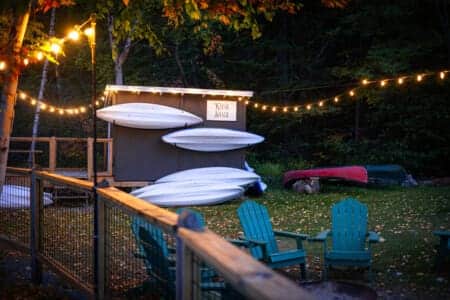 The Kayak Shack: where calm mornings turn into wild water stories.