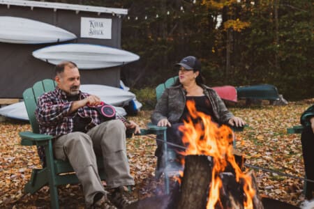 Fireside chats and fall skies.