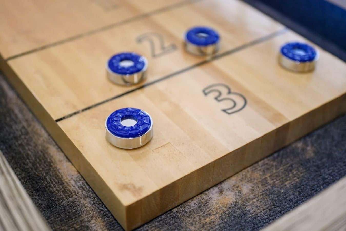 Gather 'round for friendly competition on our shuffleboard.