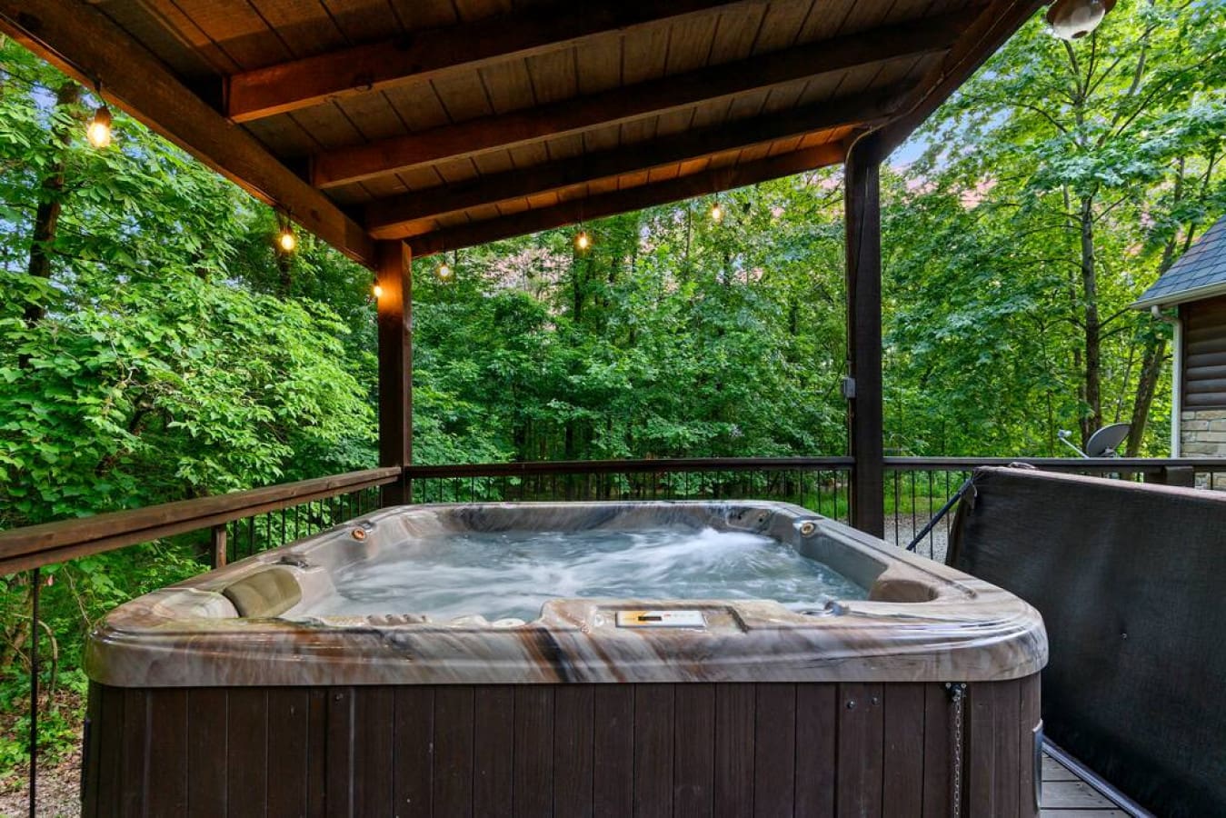 Sink into serenity in our inviting hot tub.