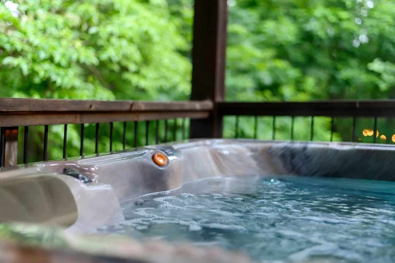 Soothe your senses in our private oasis: the hot tub.