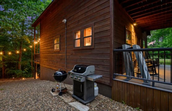 Where the grill master reigns supreme: our cabin's barbecue zone.