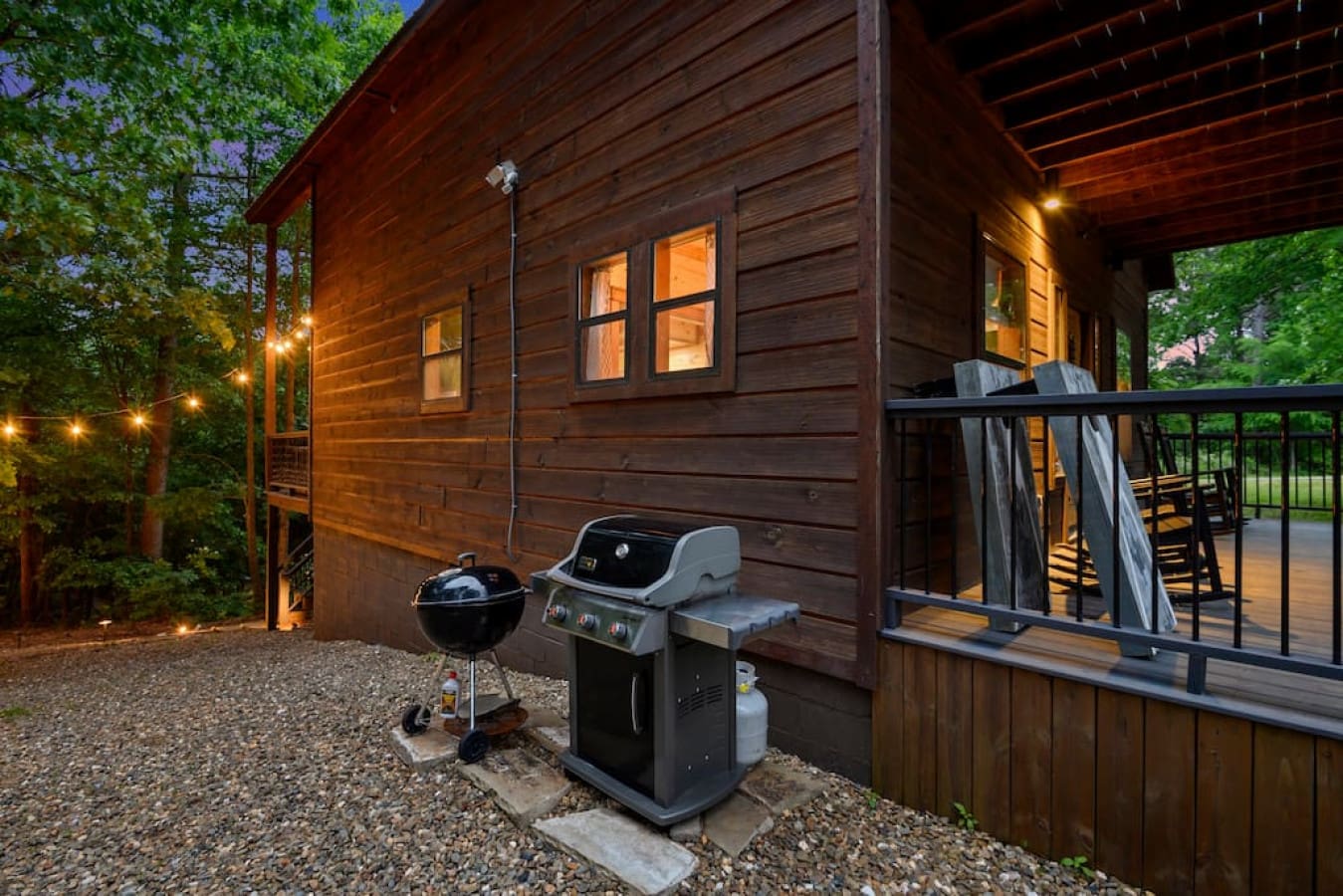 Where the grill master reigns supreme: our cabin's barbecue zone.