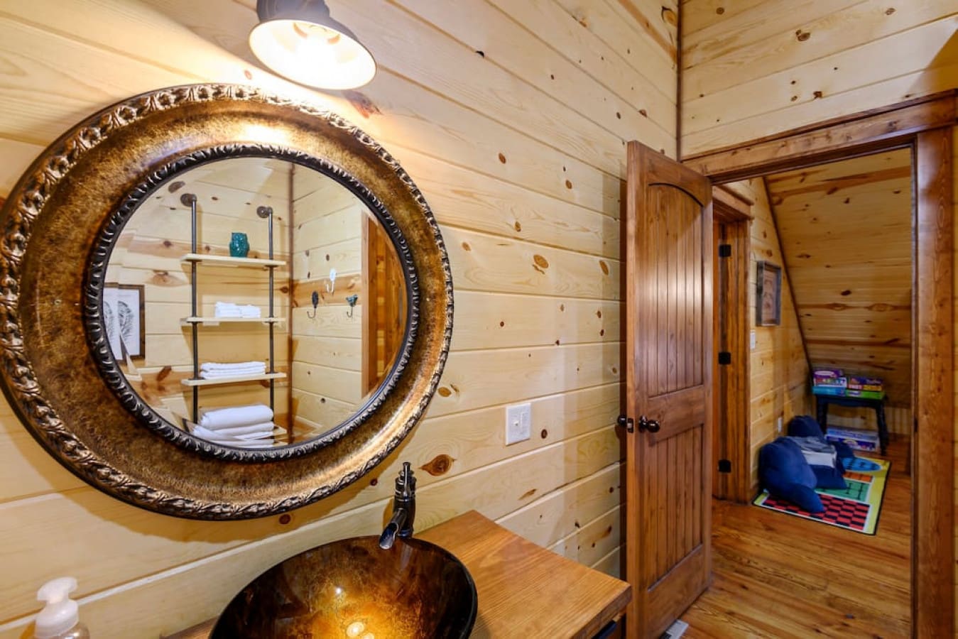 Mirror, mirror on the wall, enhancing cabin allure.