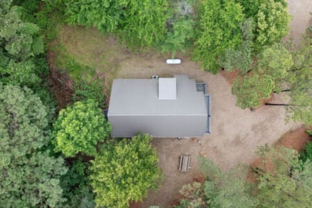 A celestial canopy unfolds over our cabin, a sight to behold.