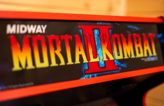 Finish him! Old school gaming meets cabin chill.