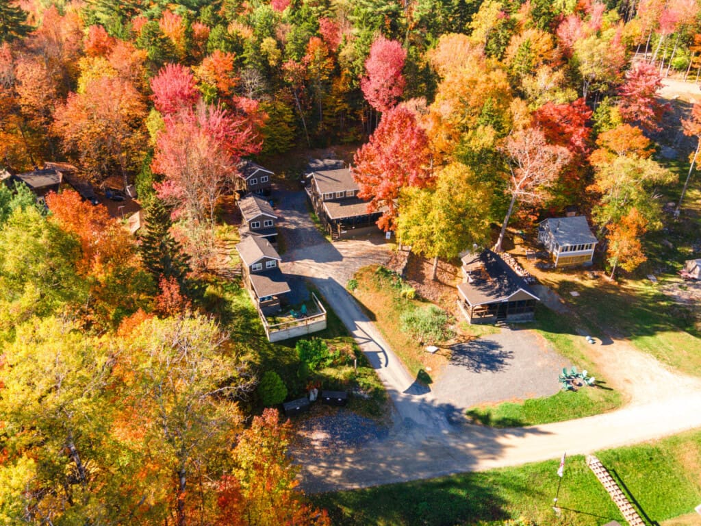 From the sky, fall shows off its true colors.