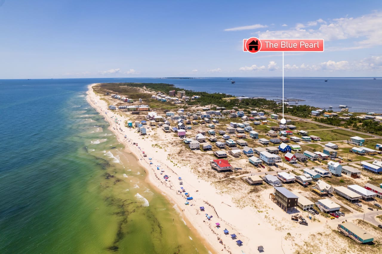 Looks like someone sprinkled a box of crayons all over this beachside neighborhood and we're not complaining.