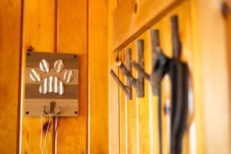 Easy in, easy out — hooks for all your daily essentials.