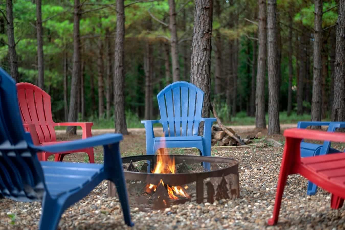 Gather 'round the glow of our inviting fire pit.