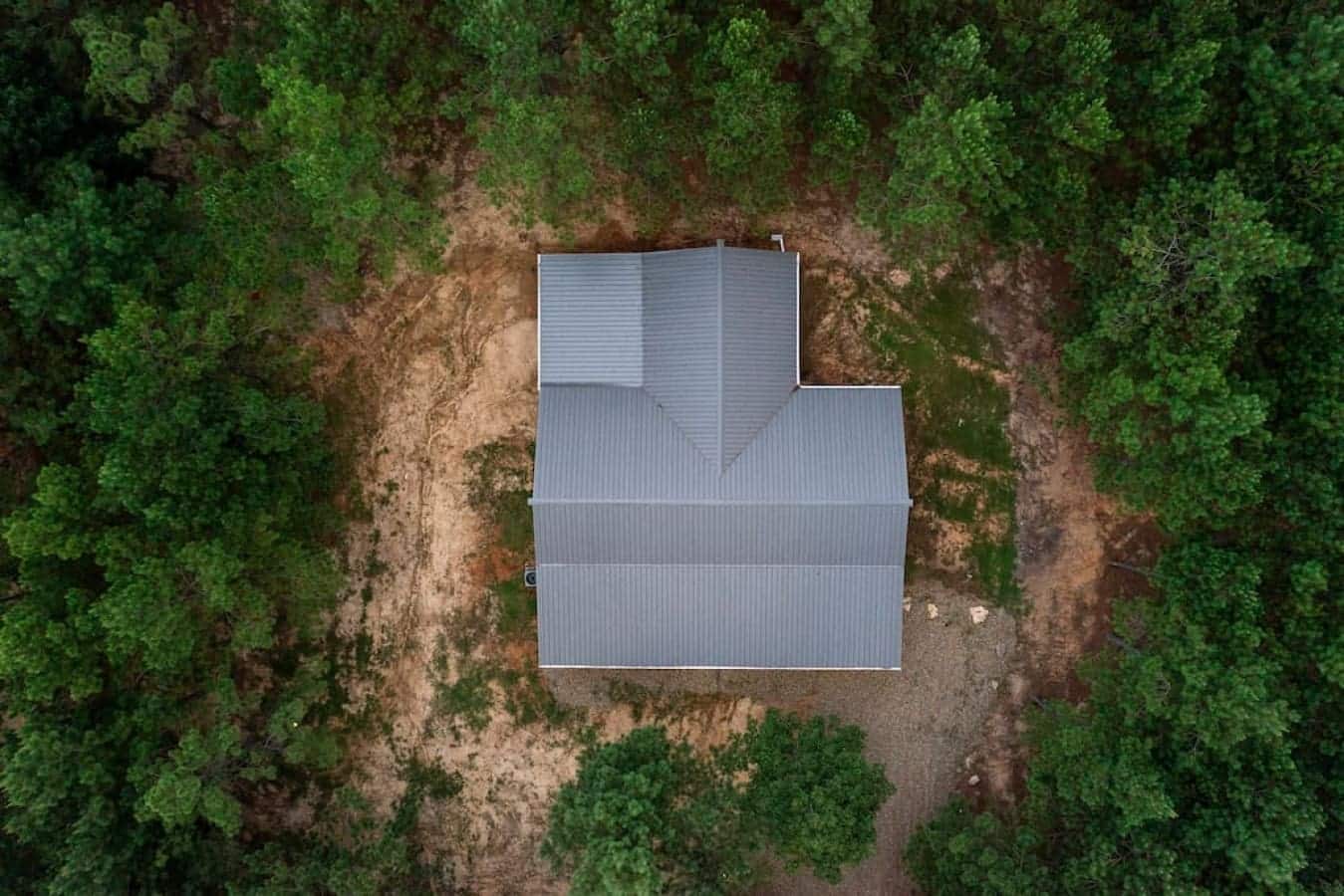 Cabin life from a higher perspective: serene and secluded.