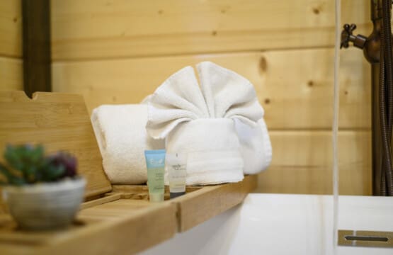 From faucet to foam: preparing for a soothing soak.