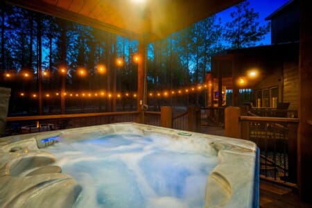 Relax and unwind in our soothing hot tub.