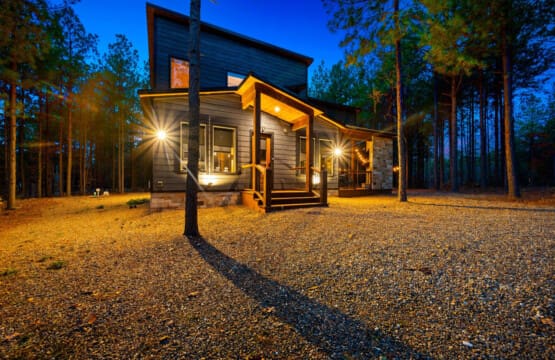 Rustic charm nestled in nature.