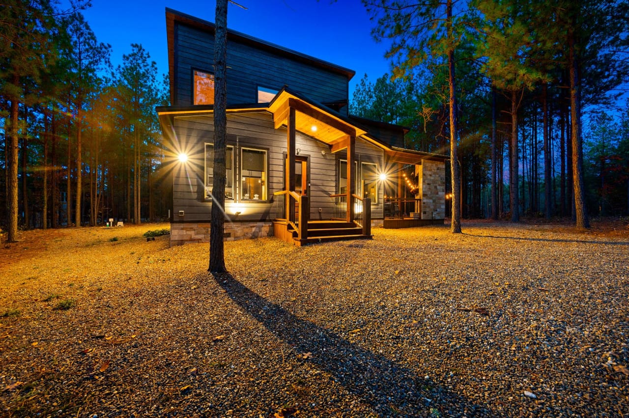 Rustic charm nestled in nature.
