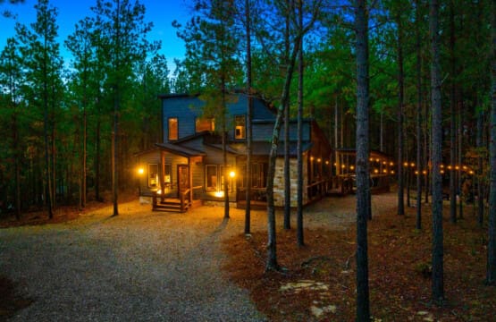 Nestled among the pines, our cabin escape.