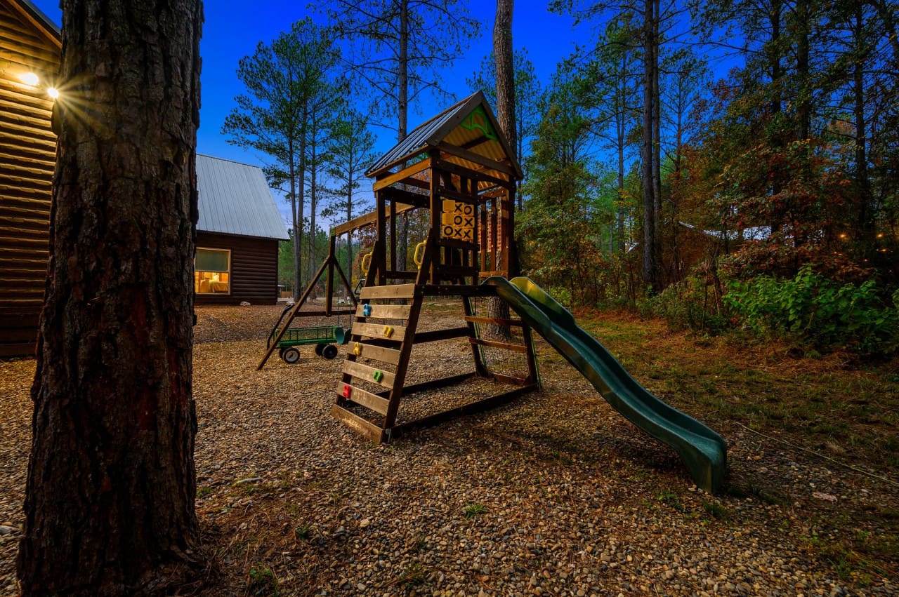 A playground nestled in nature's embrace.