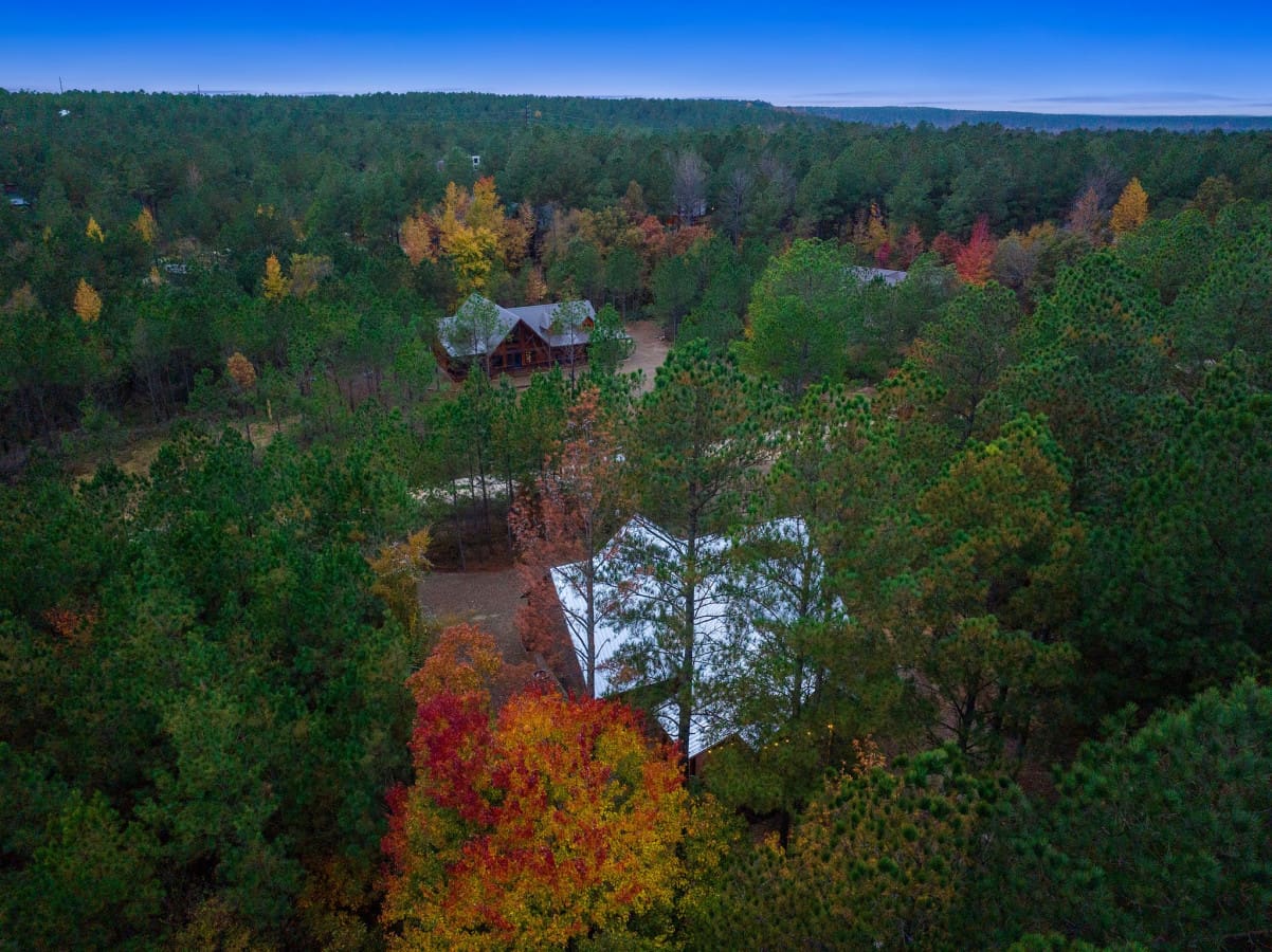 A solitary sanctuary nestled in nature's embrace.